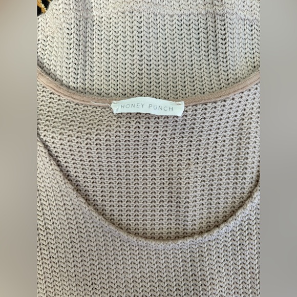 Honey Punch Midi Sweater Dress Midi Tan (M) - Picture 5 of 5